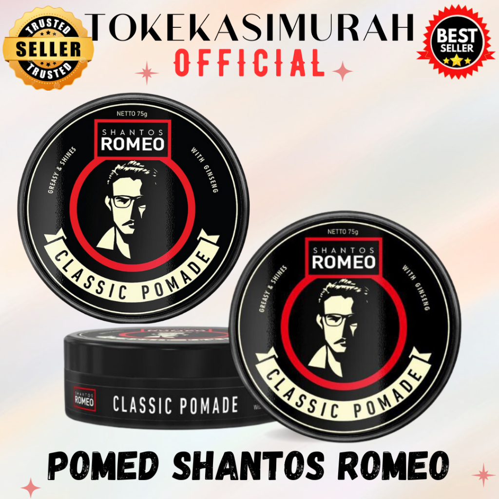 Shantos Romeo Pomade Minyak Rambut Pria Anti Lengket Classic And Styling ORIGINAL HALAL BPOM