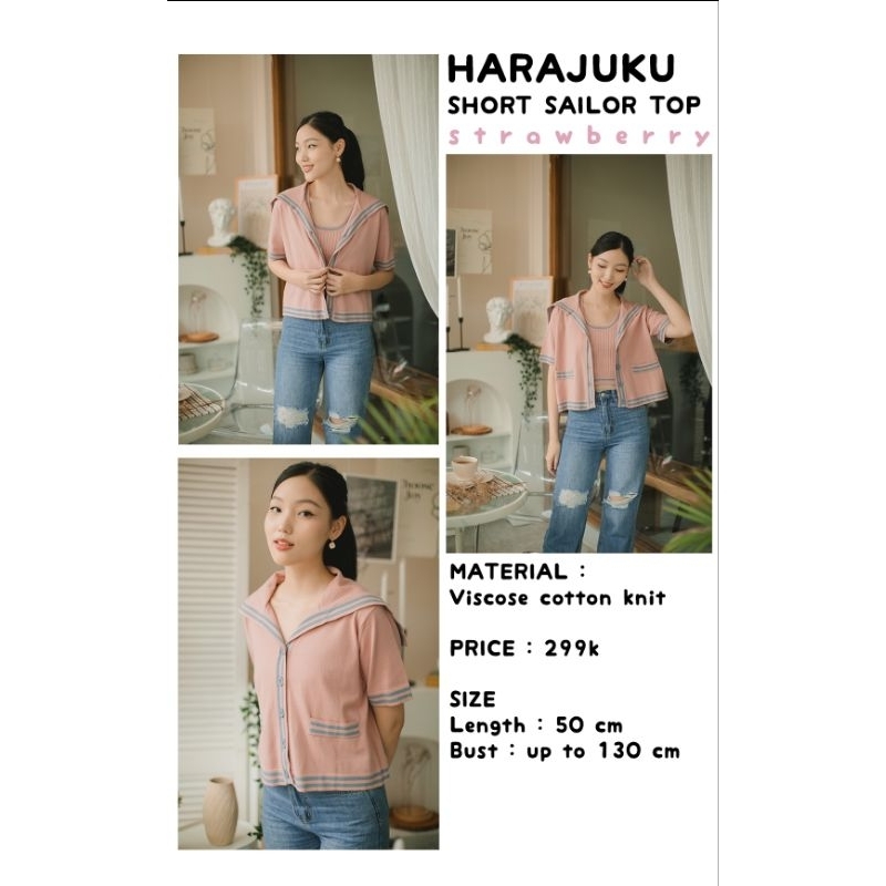 Bebeplum Harajuku Sailor Top - Strawberry