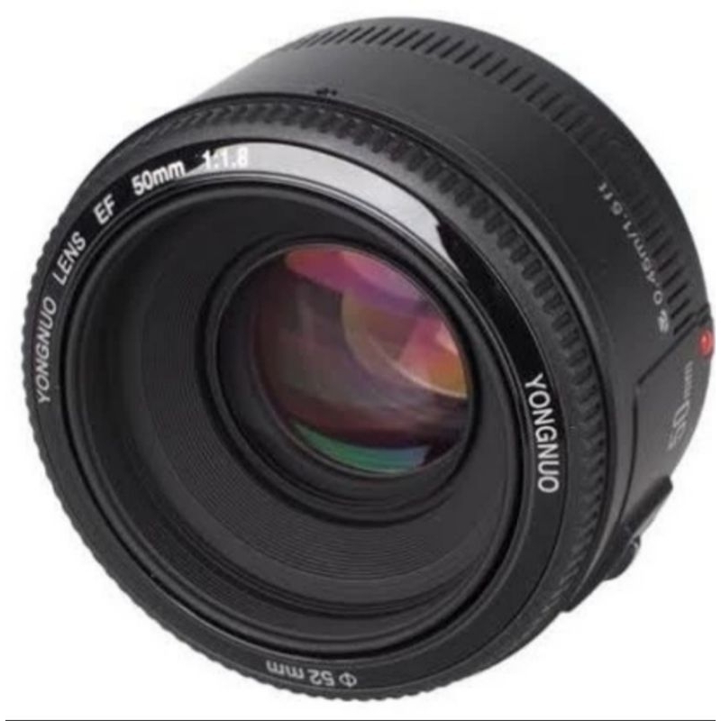 Lensa yongnuo 50mm for canon, lensa fix, lensa macro, lensa bokeh