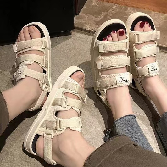 Traveling Sandals Triple Velcro White 5351 (35-40)