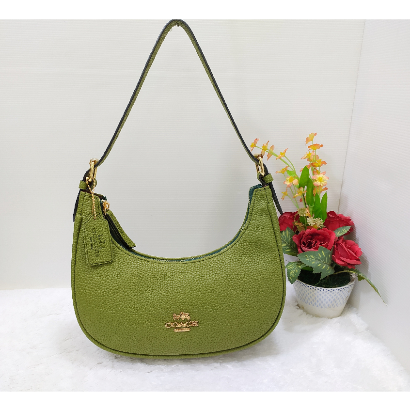 Tas wanita COACCH bailey hobbo in signature Top Handle Bag Free coverbag+ 2 tali bahan togo import motif kulit jeruk