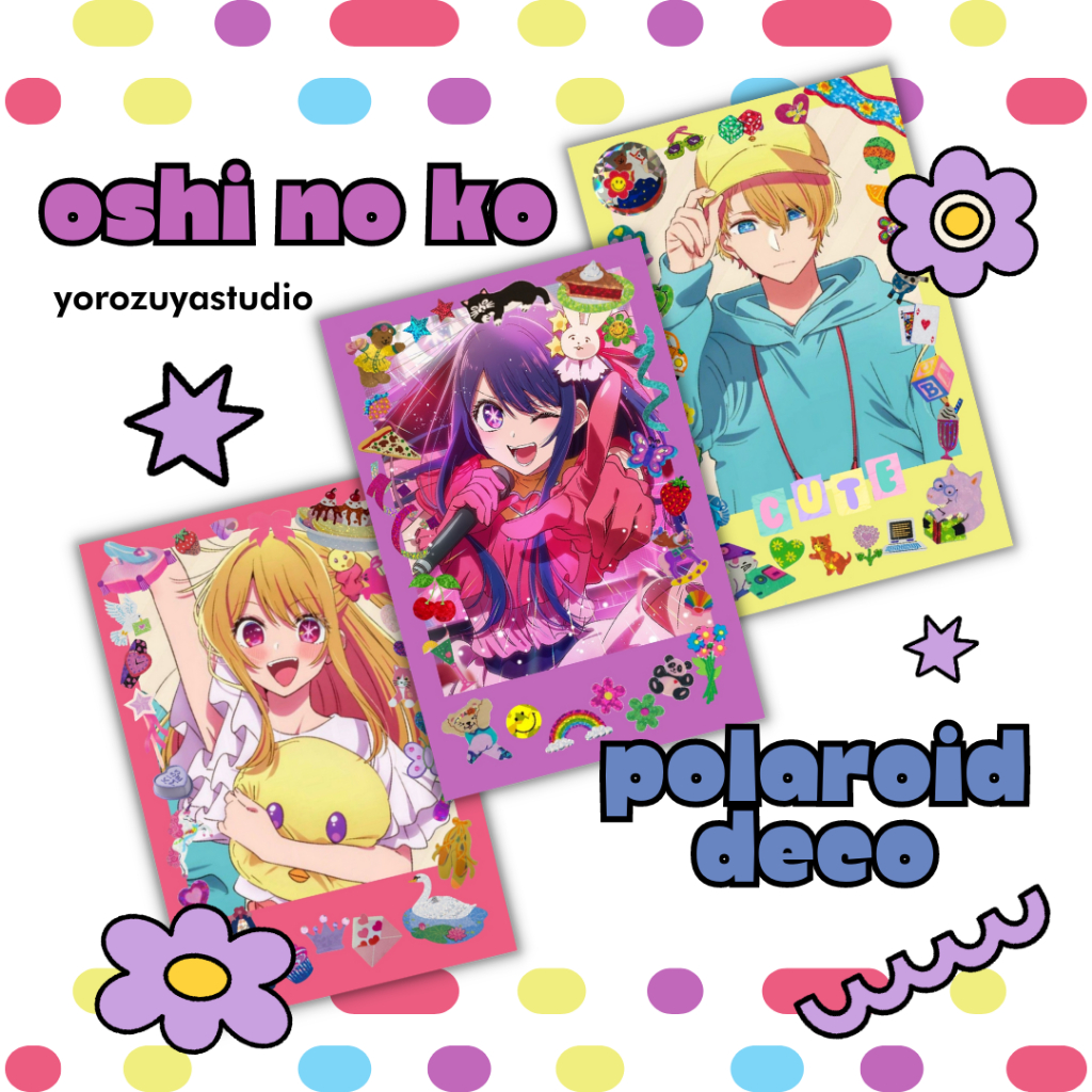 oshi no ko polaroid | polaroid anime | anime polaroid | polcos | polaroid deco