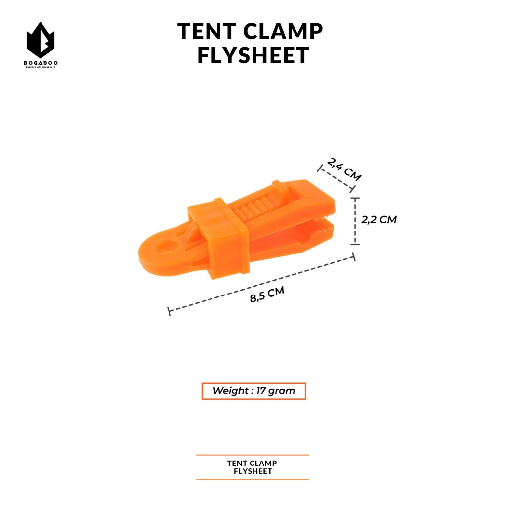Penjepit clamp flysheet - penjepit outer tenda - tent  clamp - tent clip - clamp strap  - pengencang flysheet Tenda Gunung
