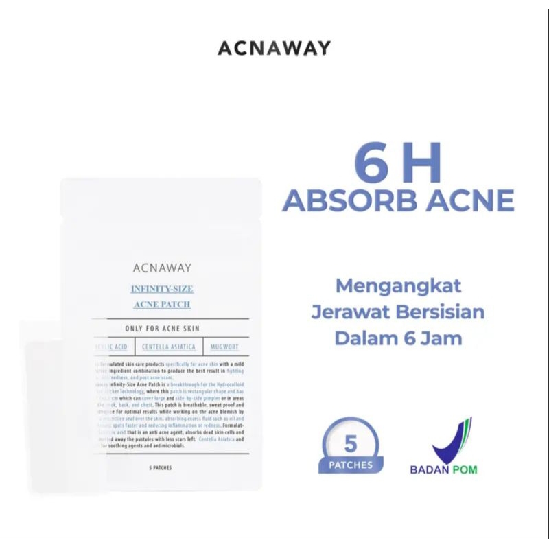 ACNAWAY ACNE PIMPLE PATCH STIKER JERAWT ULTRA THIN DAN INFINITY SIZE