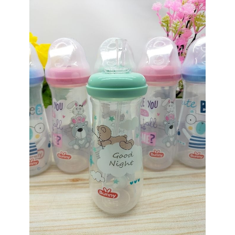 Paket Botol Bunny Karakter Lucu Dengan Sedotan 250 Ml/125 Ml 2410