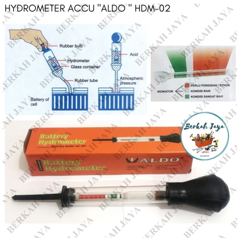 Alat Tes Kadar Air Aki ALDO | HYDROMETER BATTERY | Hydromter accu HDM-02