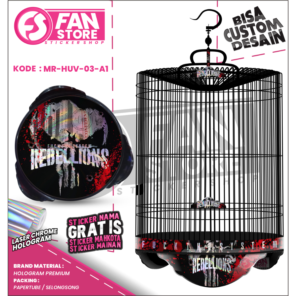 Sticker Tebok Murai - Decal Tebok Murai Hologram UV Maxdecal