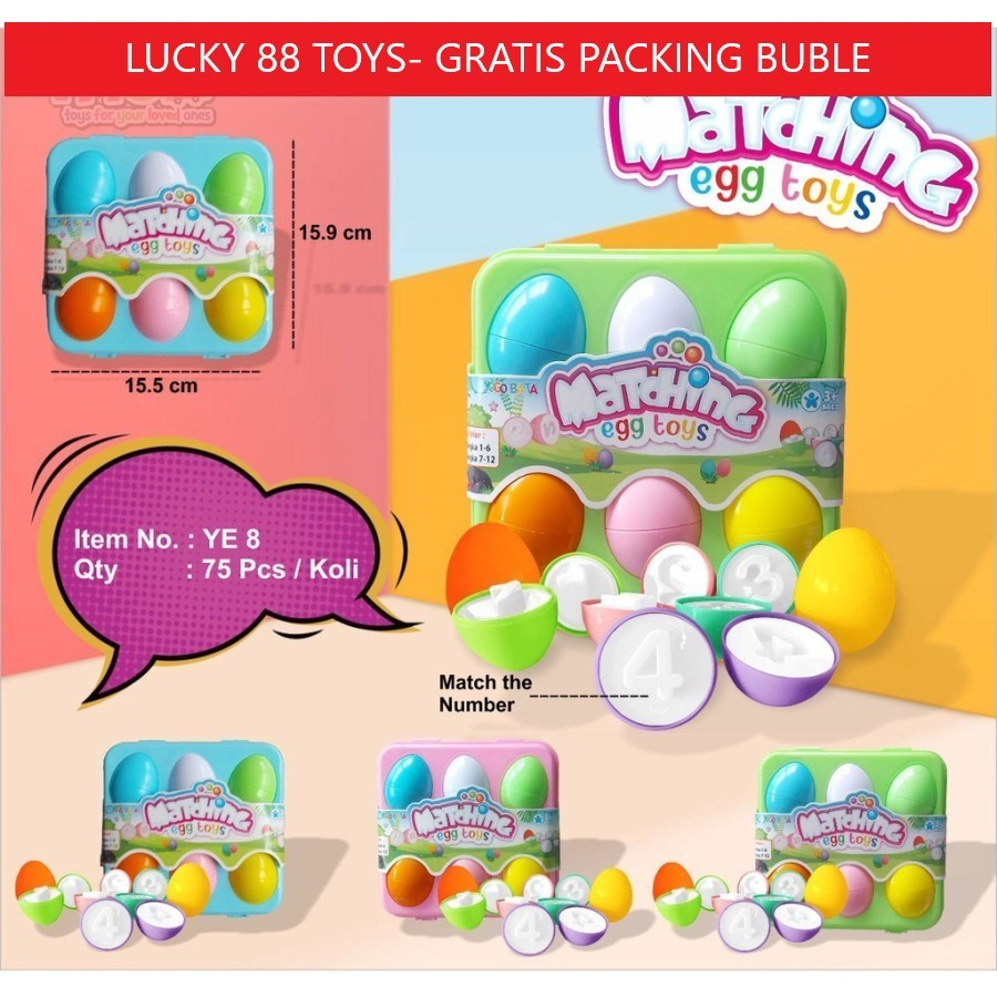 Mainan Edukasi Mencocokin Telur Kejutan Puzzle Number Matching Egg Surprise