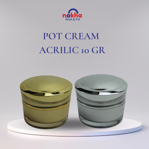 Pot Cream 10 Gr Acrilic Canebo Chrome Pot Cream Kosmetik Acrilic Pot Cream Acrilic Pot Kosmetik Pot 