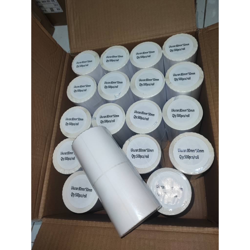 

ghg Stiker Label Barcode Thermal [80 x 50] Label Barcode Olshop Label Pengiriman 80x50 Mm Isi Pcs