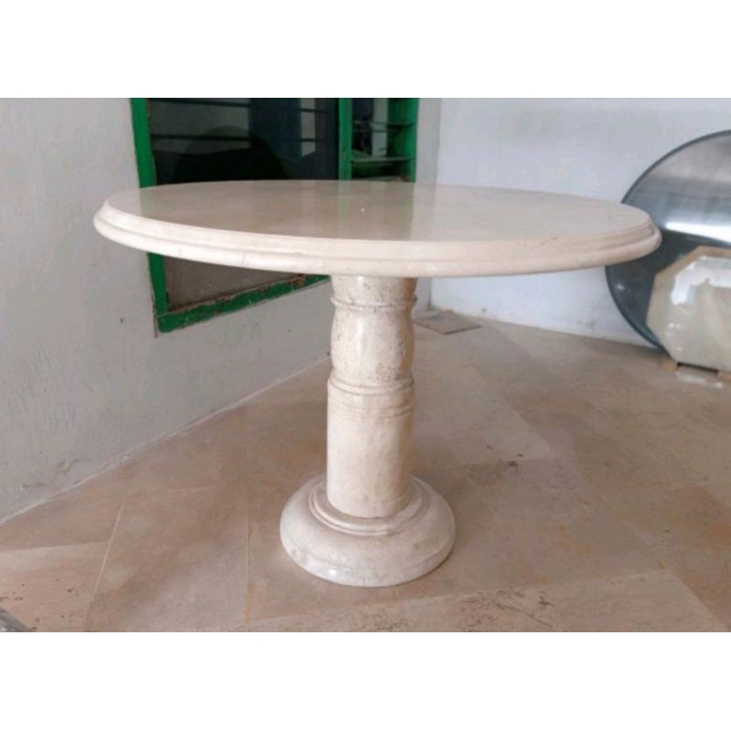 Meja Makan Bundar Marmer Meja Tamu Marmer