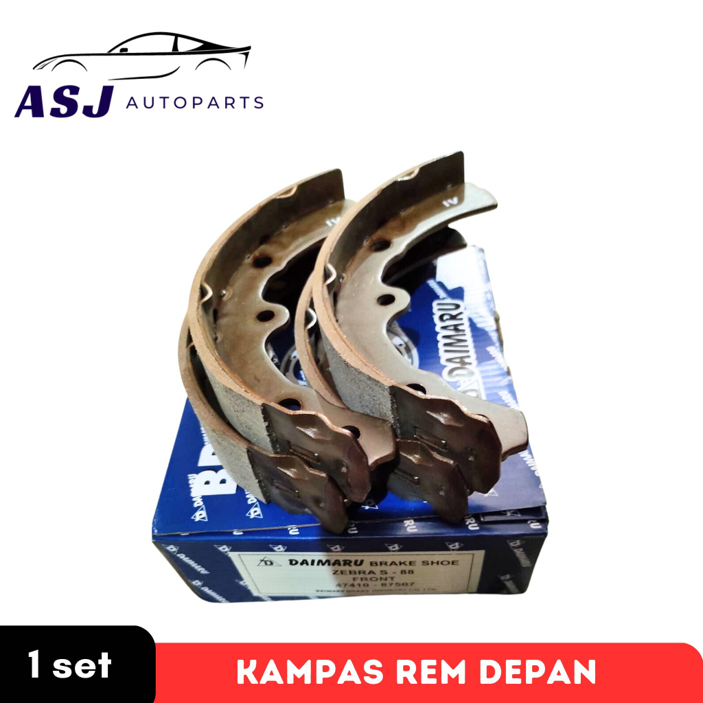 Kampas Rem Roda Depan / Brake Shoe Zebra S88 / S89 Tromol DAIMARU