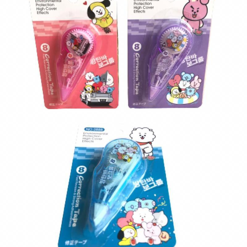 Correction Tape BTS 1pc Tipex roll Tip ex eraser alat tulis sekolah stationery