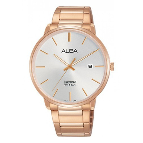 Jam Tangan Alba Pria Original AS9G56X1 AS9G56 Rose Gold Sapphire Bisa Couple