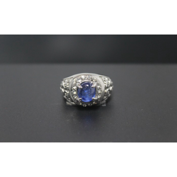 Unik Natular Blue Sapphire Corundum Cabochon 888 Diskon