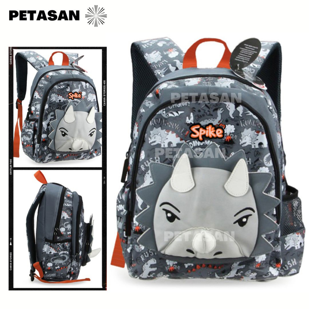 PTS - Ransel Sekolah Anak -  Ransel Dinosaurus - Ransel Dino Ransel Hiu Best Budz Kids School Backpack Ukuran SD - - Shark Best Quality