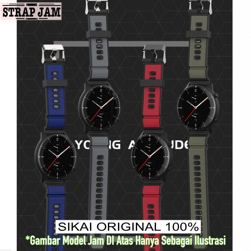 Strap Coros Apex 2 Pro 46mm - Tali Jam 22mm Rubber Sikai Attitude Keren Quick Release