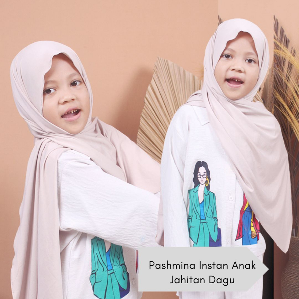 PASHMINA INSTAN ANAK JERSEY (Jahit Dagu) / Jilbab Anak Adem / Hijab Anak Pasmina CILLA