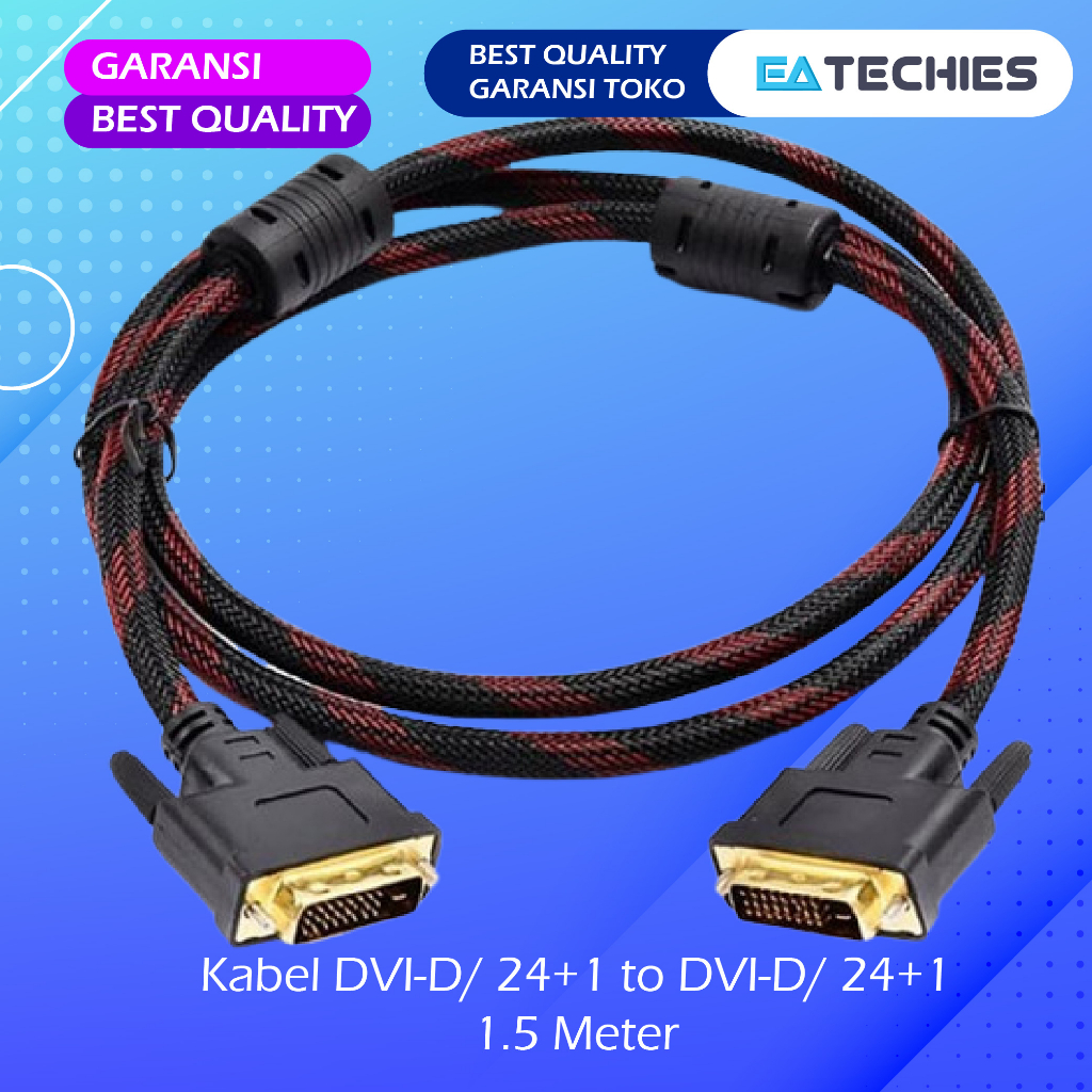 Kabel DVI to DVI 1.5M (DVI-D / 24+1) - 1.5 Meter / 1,5M Cable Monitor