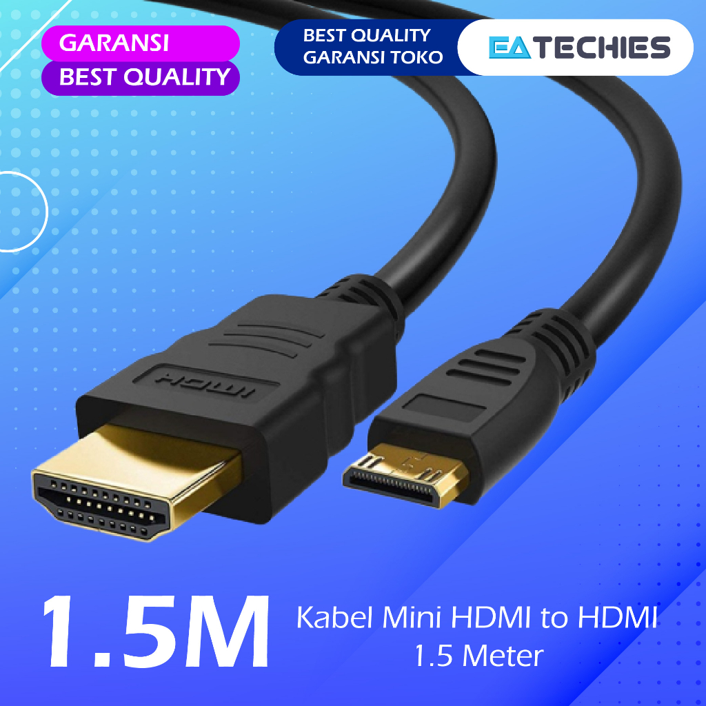 KABEL MINI HDMI TO HDMI 1.5 METER KAMERA DSLR SLR TABLET HDMI TIPE C