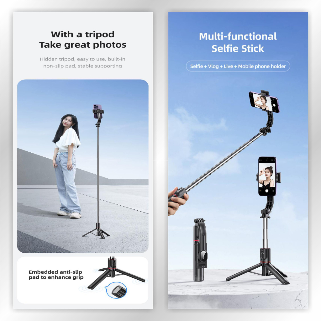 USAMS ZB256 Wireless Selfie Stick With Tripod