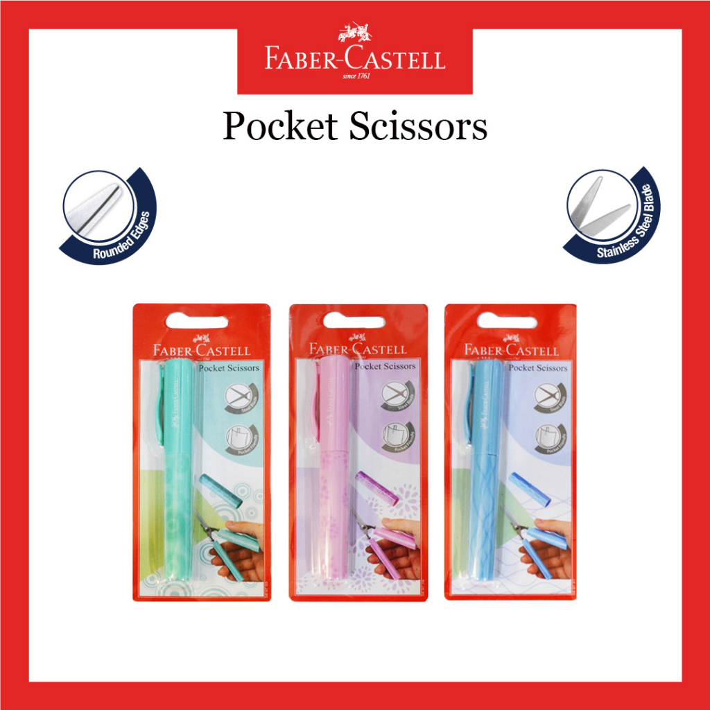 

Gunting Saku Faber Castell / Pocket Scissors / Gunting Praktis