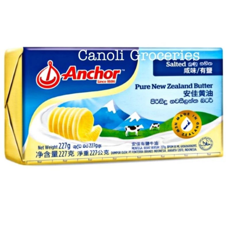 

Anchor Salted Butter kemasan 227gr Asin