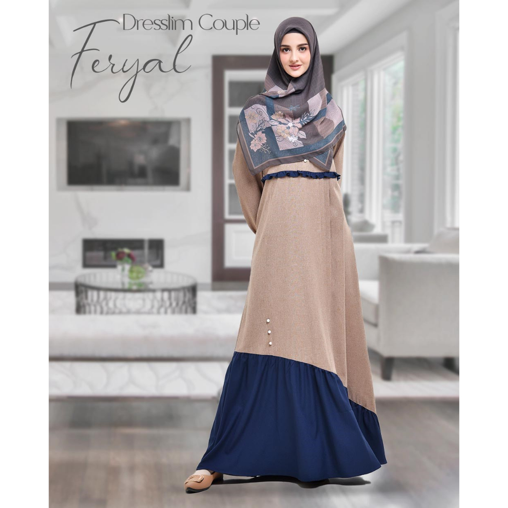 DRESSLIM COUPLE FERYAL/BAJU GAMIS/GAMIS/BAJU RABBANI/GAMIS DEWASA/DRESSLIM RABBANI/RABBANI