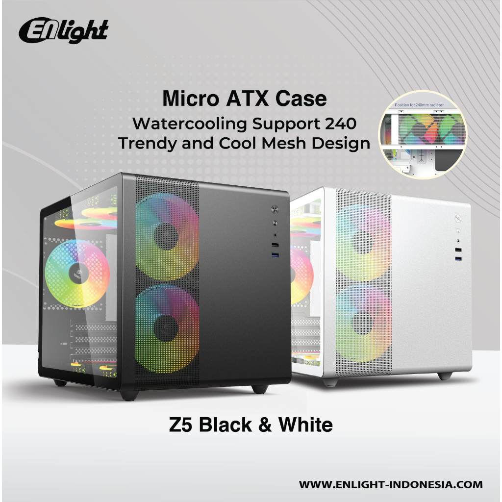 Casing Enlight Z5 - microATX Gaming Case Enlight Z5