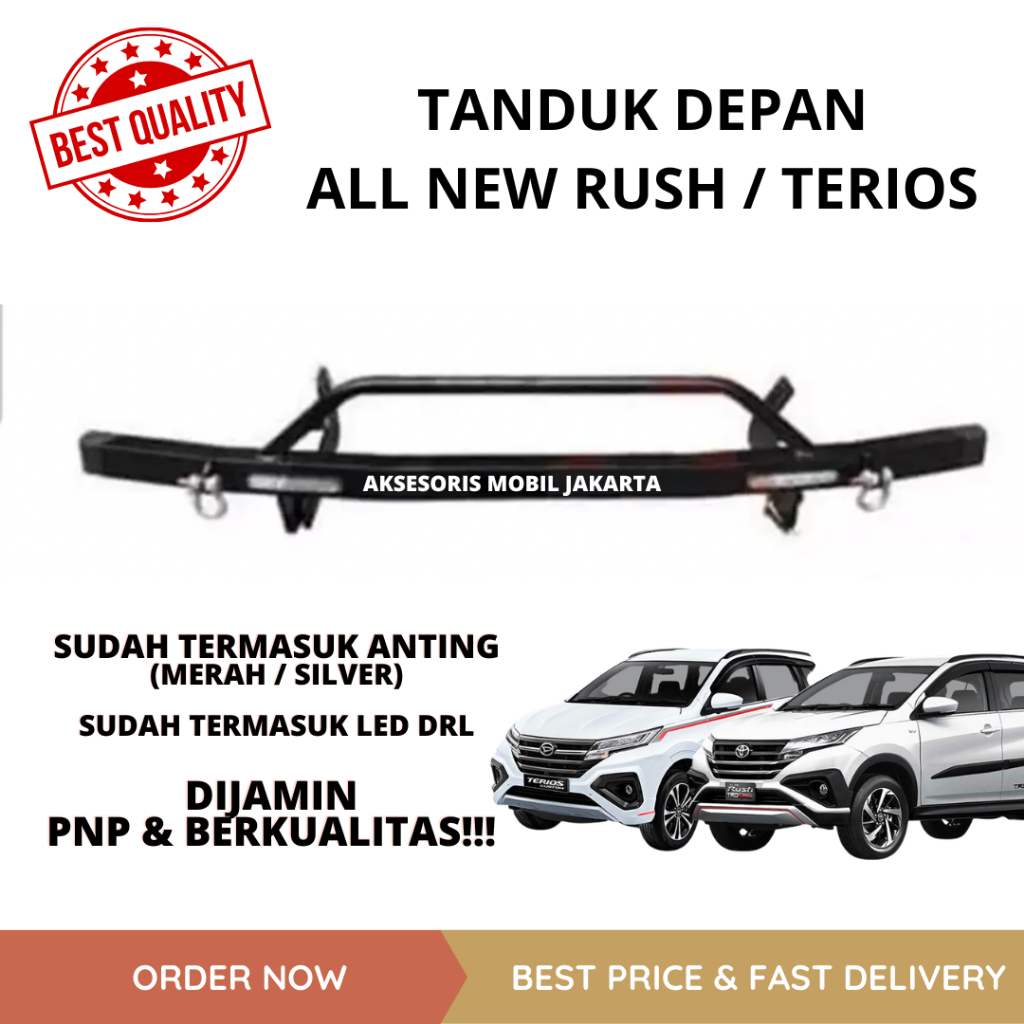 TANDUK DEPAN MINI ALL NEW RUSH TERIOS 2018 2019 2020 2021 2022 2023 ARB BESI PELINDUNG BUMPER DEPAN 