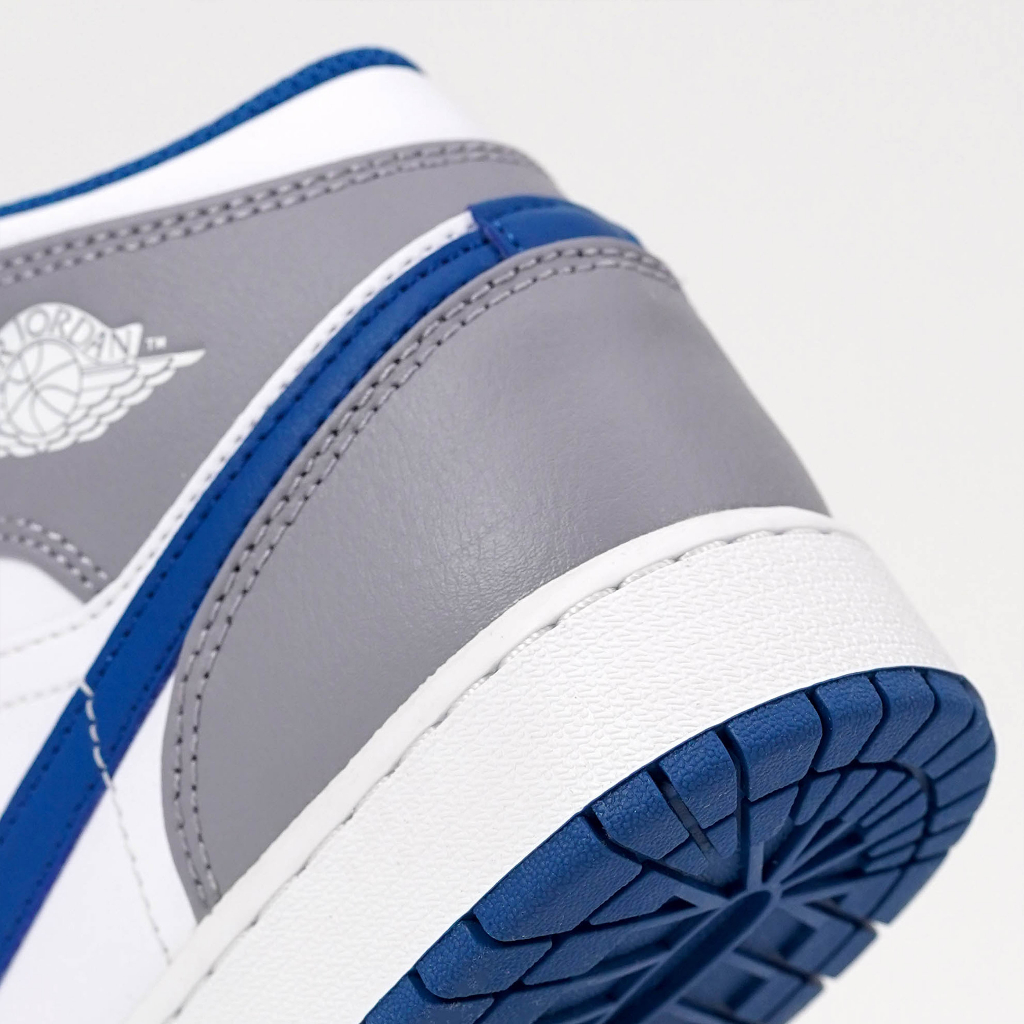 Air Jordan 1 Mid Cement True Blue GS