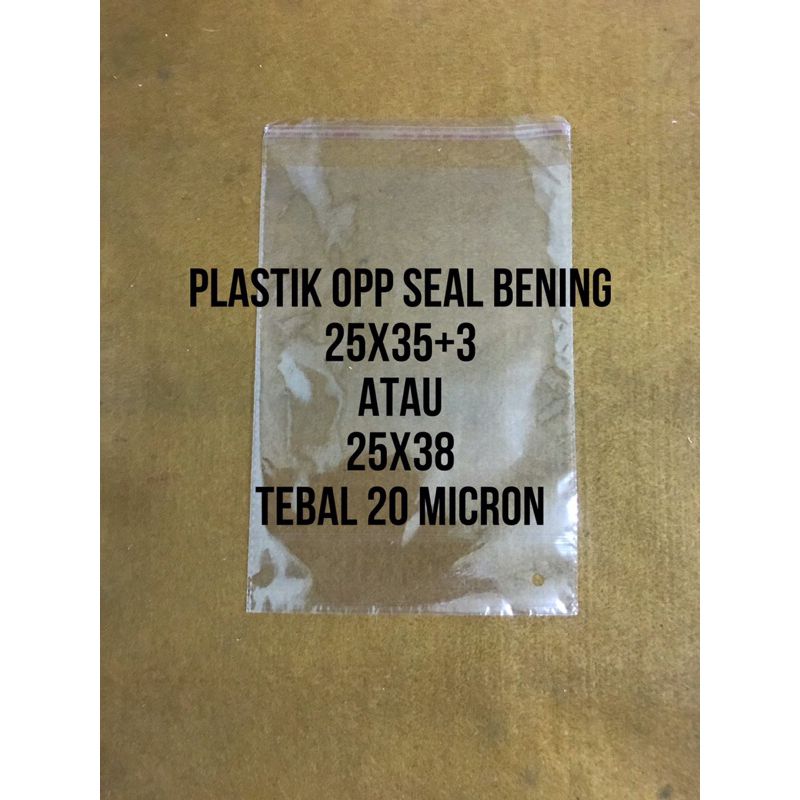Plastik opp seal 25x35 +3, plastik lem 25x35 +3, opp double seal 20 micron, opp double seal 25x38