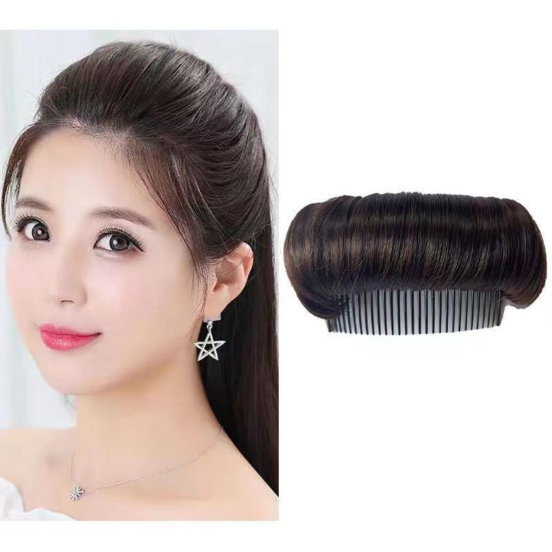 Women Hair Bun DIY Extension Fluffy Sisir Rambut Palsu Wanita Halus