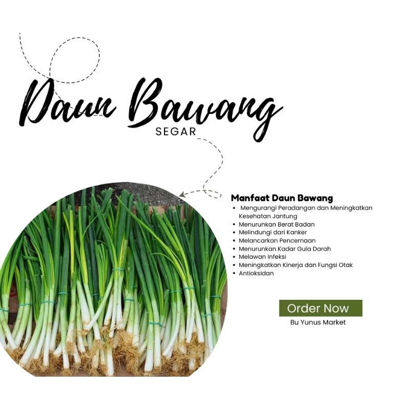 

Daun Bawang/Pre Murah Bebas Pestisida 250g/ikat