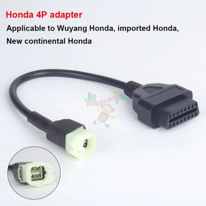 Kabel OBD1 Honda 4 Pin ke OBD2 16 Pin to OBDII OBD 2 OBD II 4PIN 16PIN