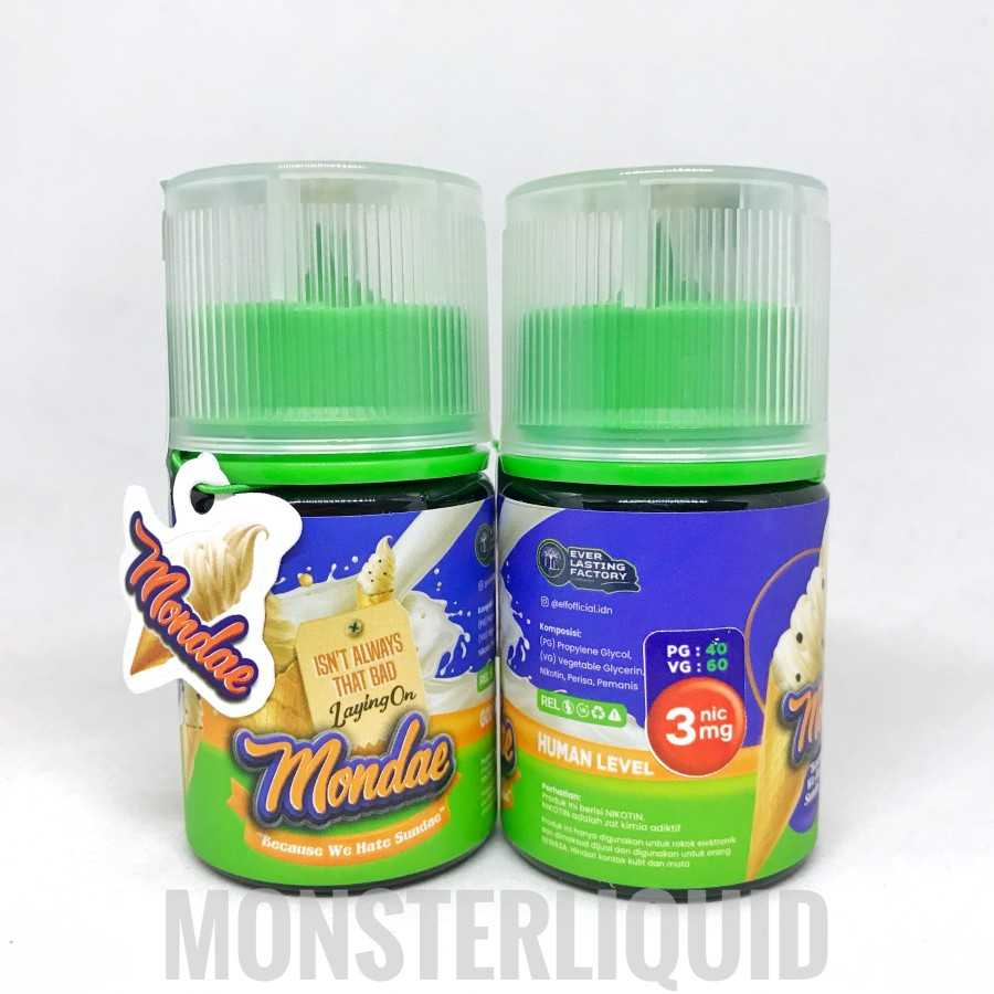 MONDAE SUNDAE ICE CREAM RAISIN BY ELF 3MG 60ML HUMAN LEVEL