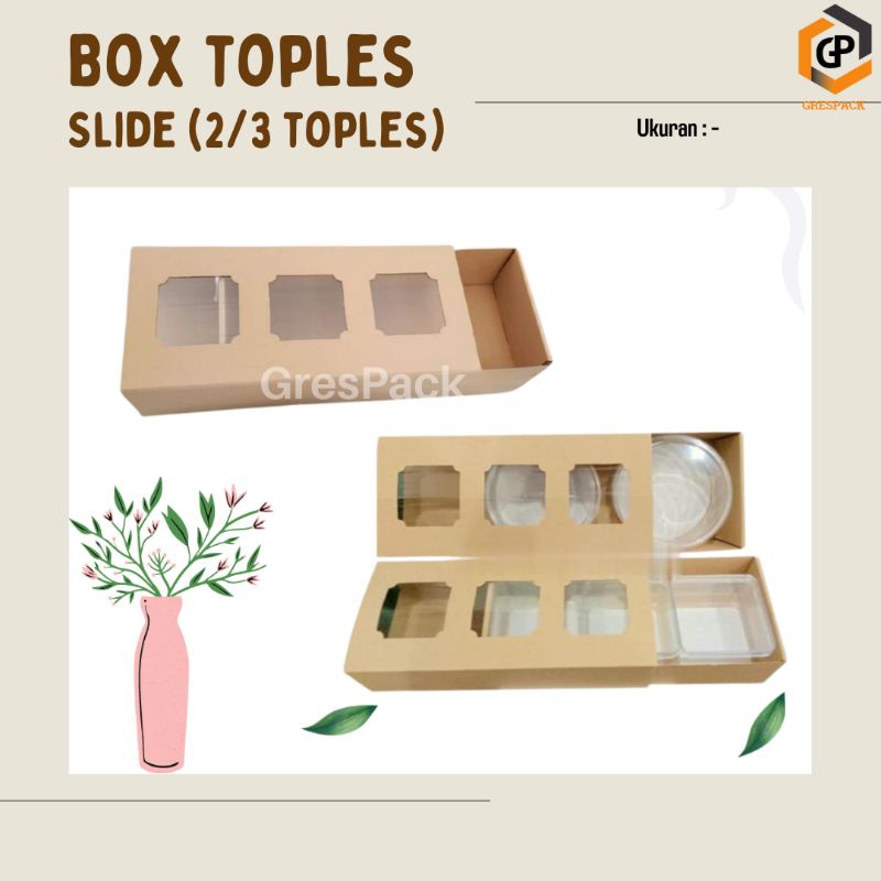 Box Toples Slide/Toples Kotak/Kardus Kunker Window/Box Toples Sliding