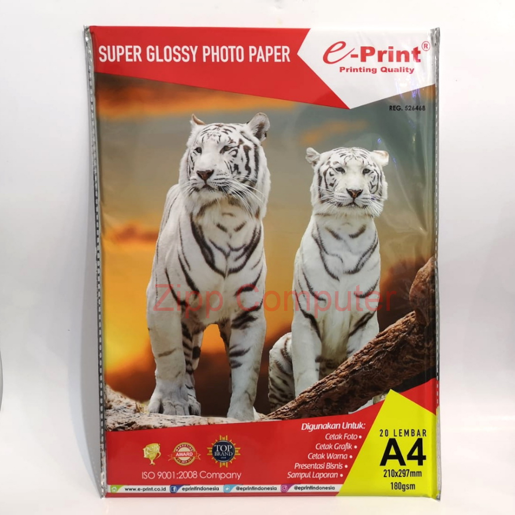 Glossy Paper e-Print A4 180gsm 180 gsm isi 20 lembar