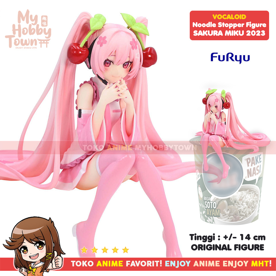 Figure Anime Game Original Vocaloid Sakura Miku 2023 Noodle Stopper Furyu