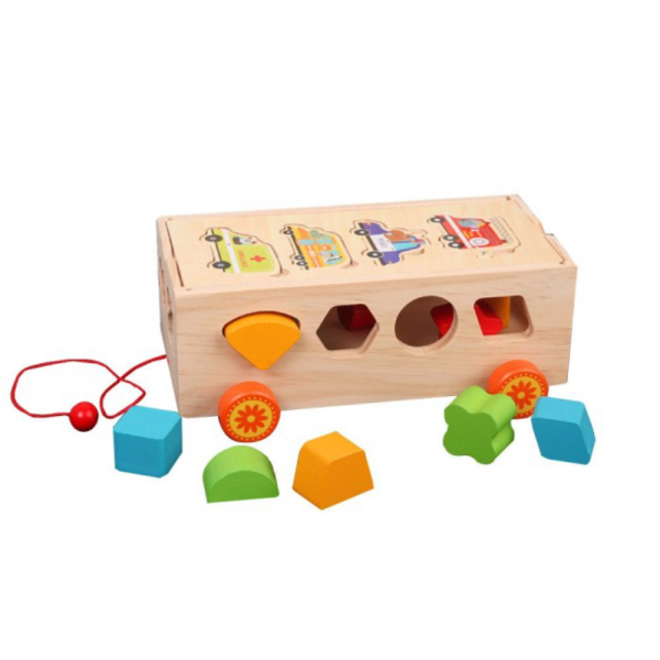 

Jual Kids Wooden Building Blocks Puzzle Toy Trailer Shape Sorter Toys Puzz - MOTIF MOBIL Murah