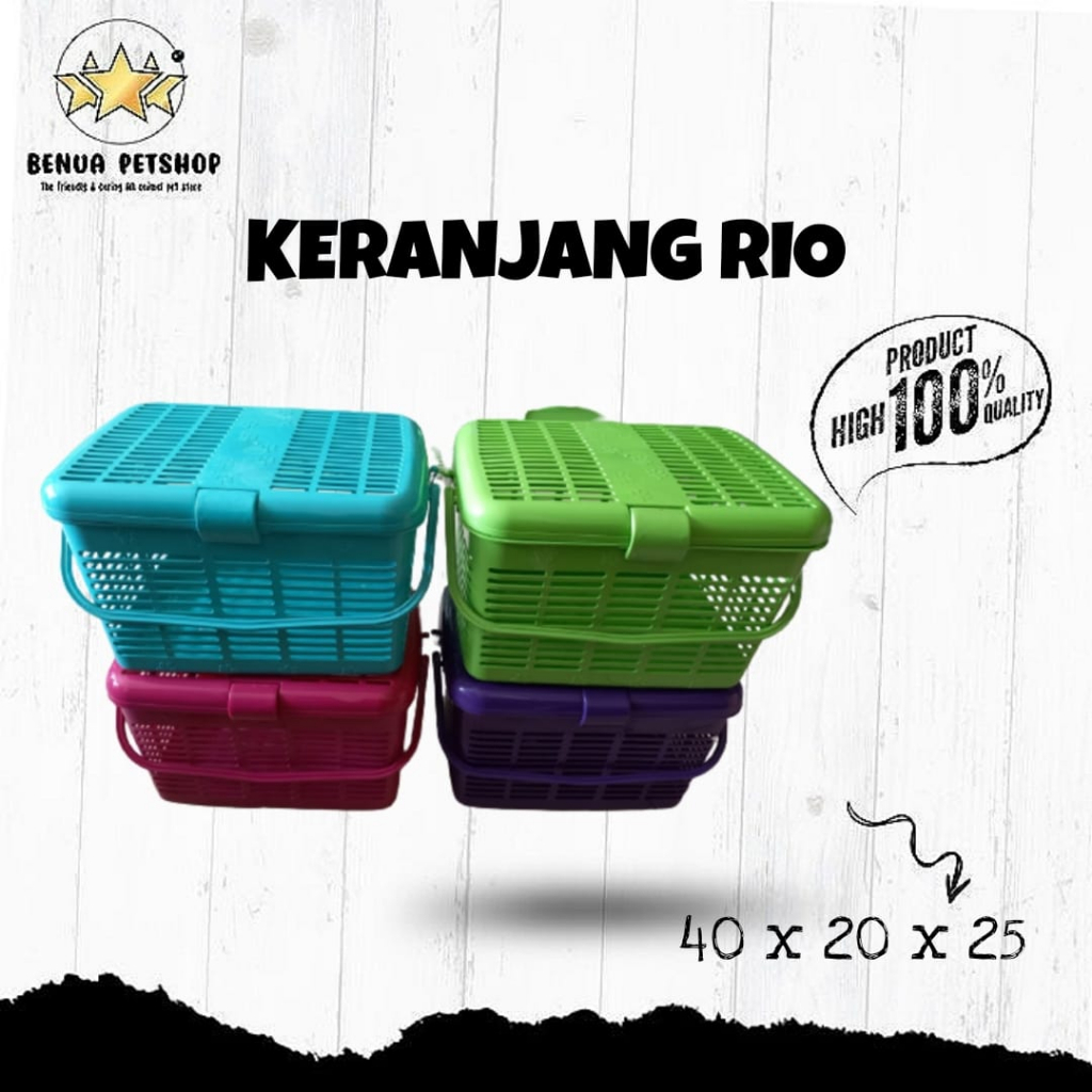 KERANJANG RIO UNTUK HEWAN PELIHARAAN UKURAN 40 X 30 X 25 CM