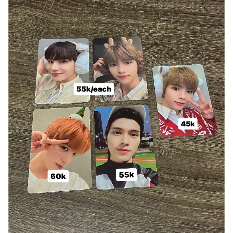 [NCT] Pc sungchan shotaro jungwoo taeyong pink christmas hendery baseball id card universe