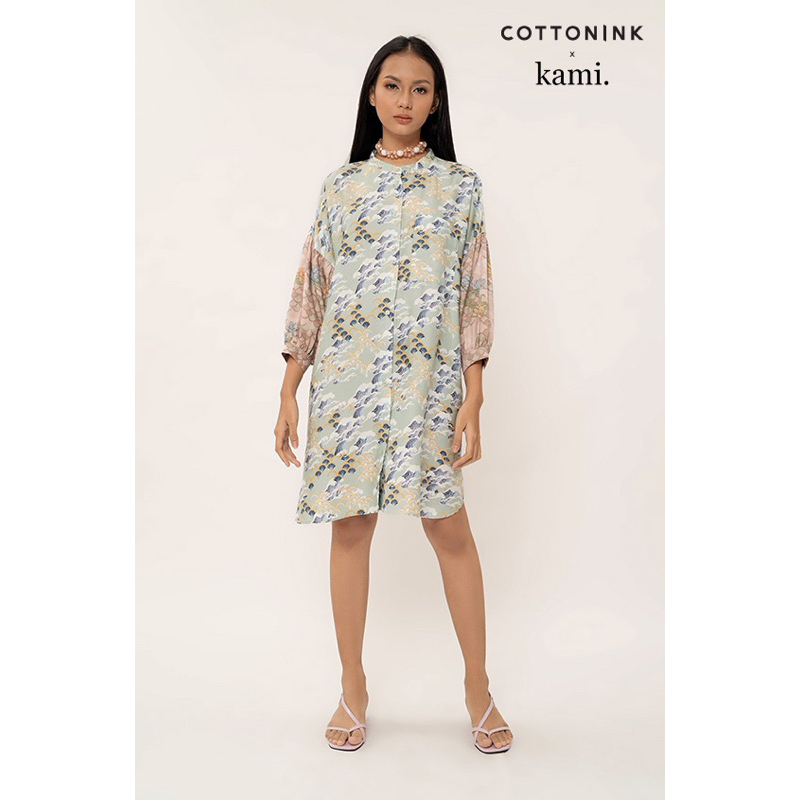 COTTONINK KAMI Mint Green Kanagawa Levana