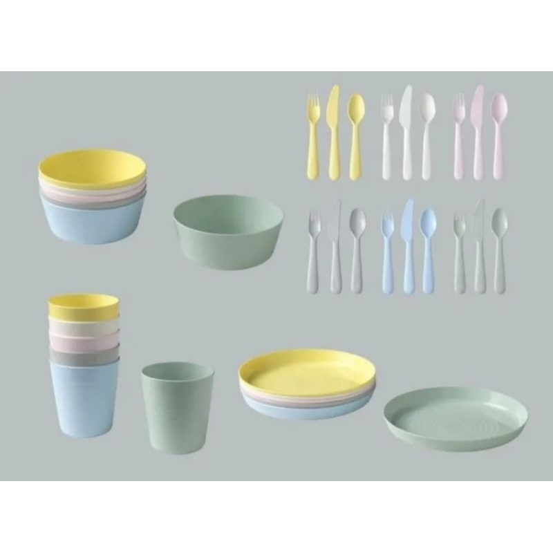 Kalas Set Piring Mangkok Sendok Gelas