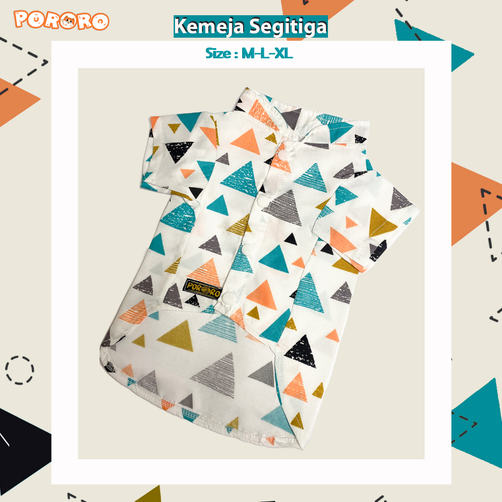 Kemeja kucing Pororo Motif Segitiga