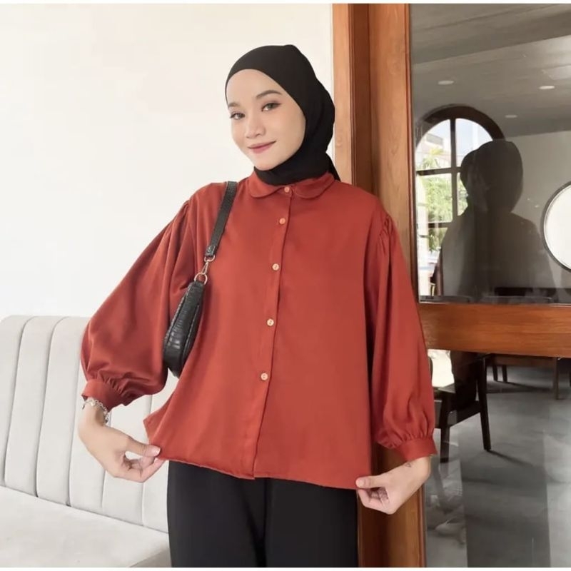 Kemeja Wanita Polos Oversize Olivia Shirt Elza