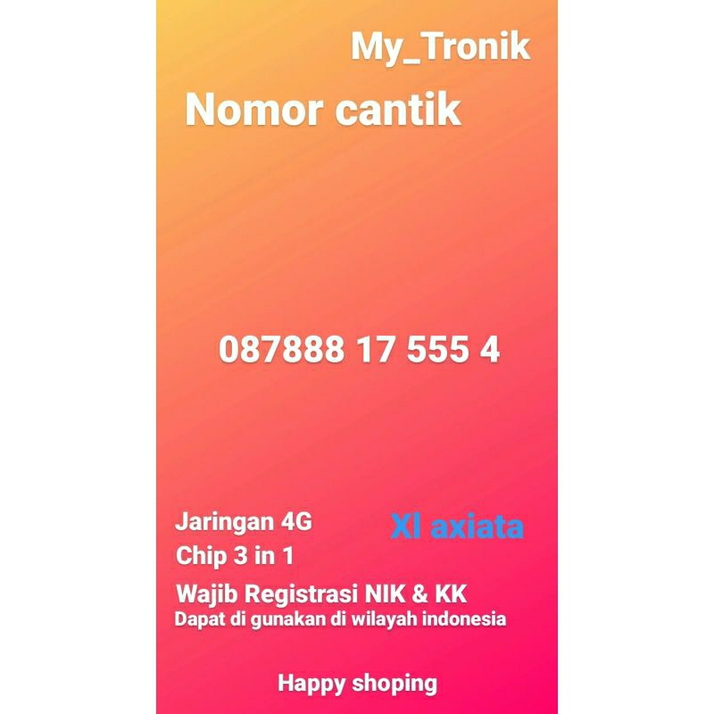 nomor cantik xl triple double