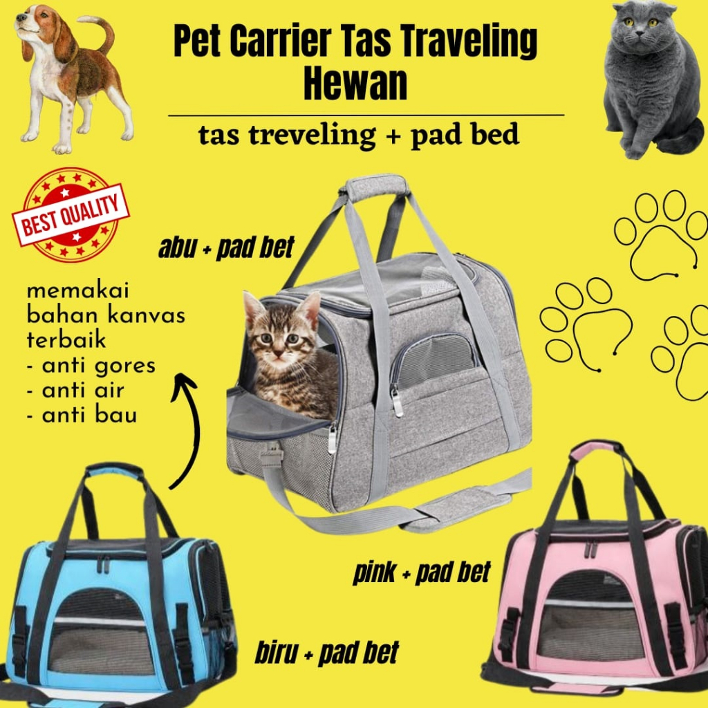 Pet Carrier Tas Traveling Hewan Tas Travel Anjing Kucing Dan Hewan Kecil lannya