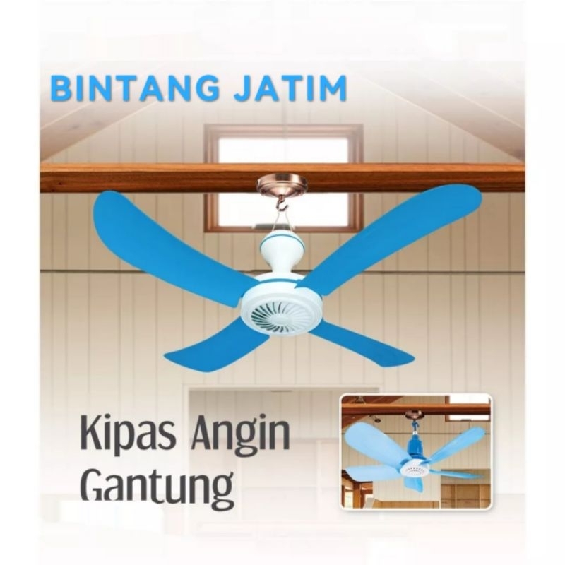 Kipas Angin Gantung 15W / 20W / 30W / Kipas Gantung 4 Baling Baling