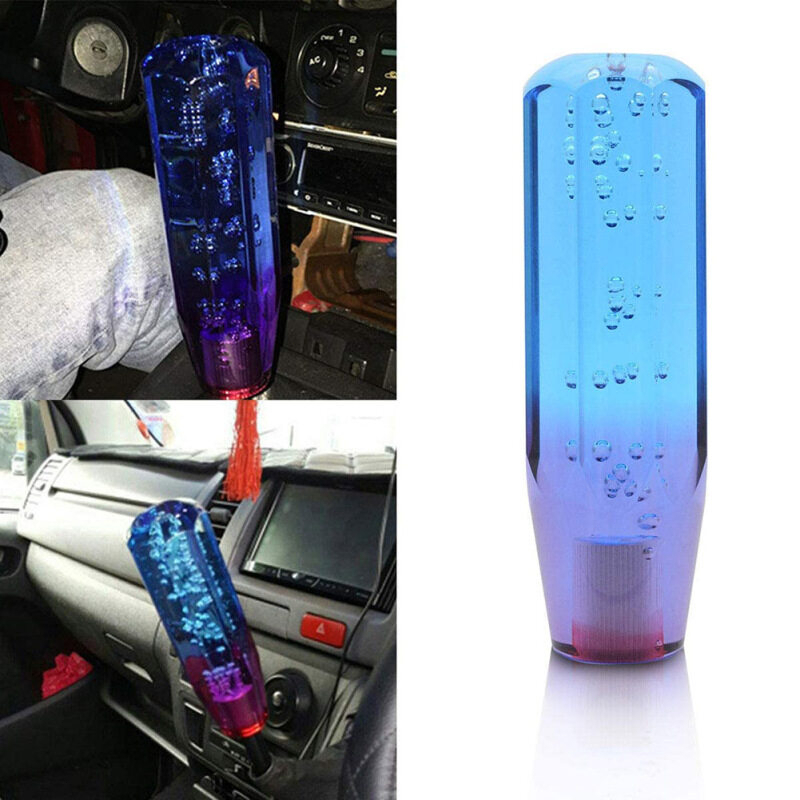 Car Gear Shift Knob Shifter Crystal Style Manual Shifting Head Universal LED Shift Lever 15CM